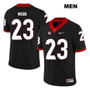 Men's Georgia Bulldogs NCAA #23 Mark Webb Nike Stitched Black Legend Authentic College Football Jersey HPZ3454YA